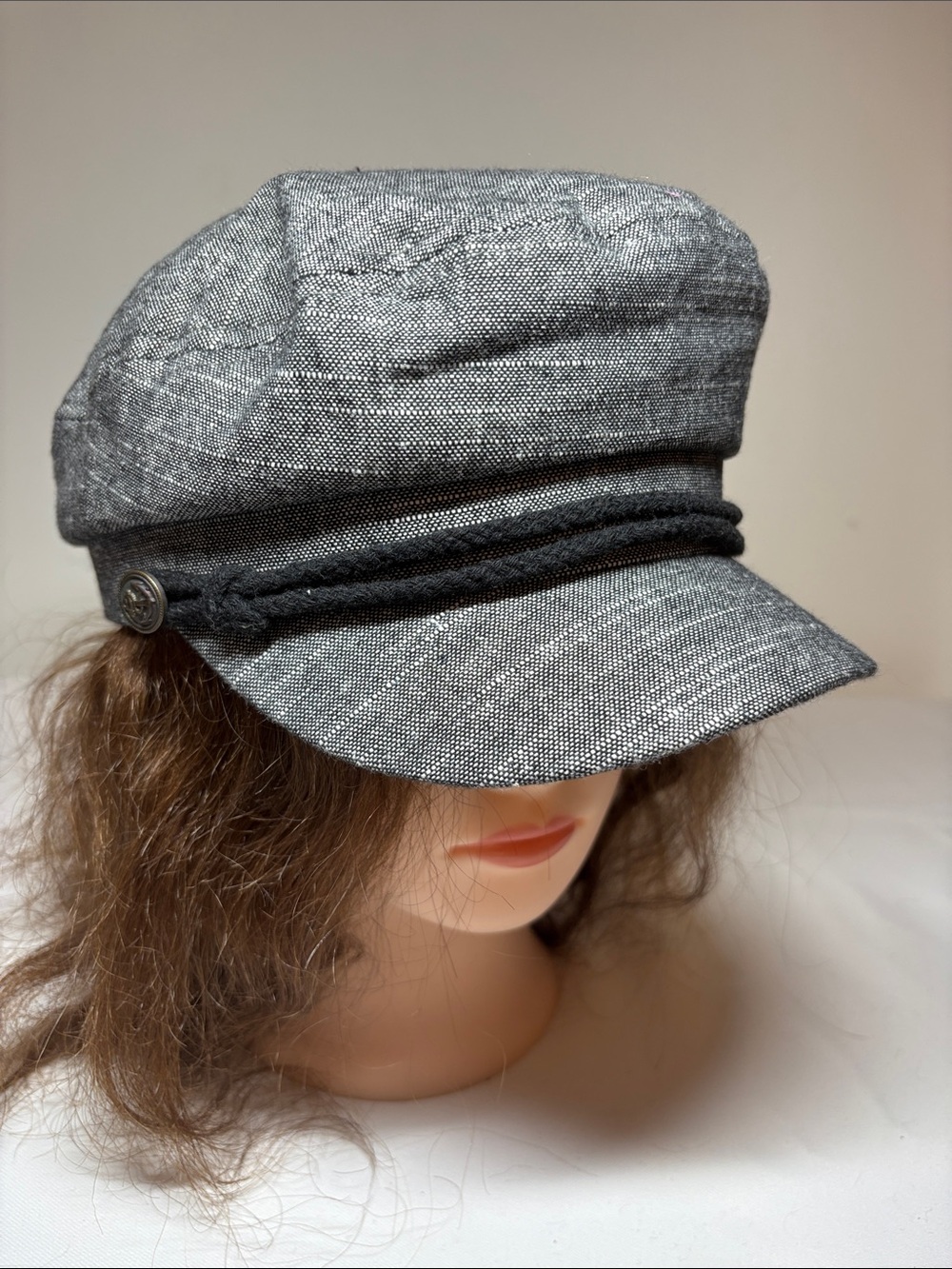 Kittenish Black and White likely Poly Billed Cap one size